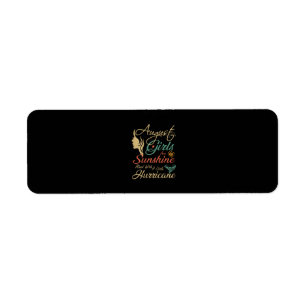 August Girls Are Sunshine August Birthday Gift Return Address Label