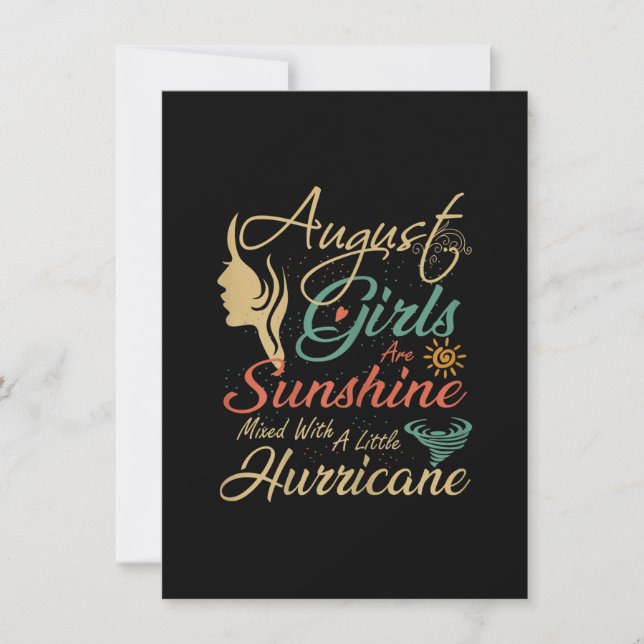 August Girls Are Sunshine August Birthday Invitation (Front)