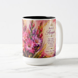 August Gladiolus Birth Flower Floral Art Mug