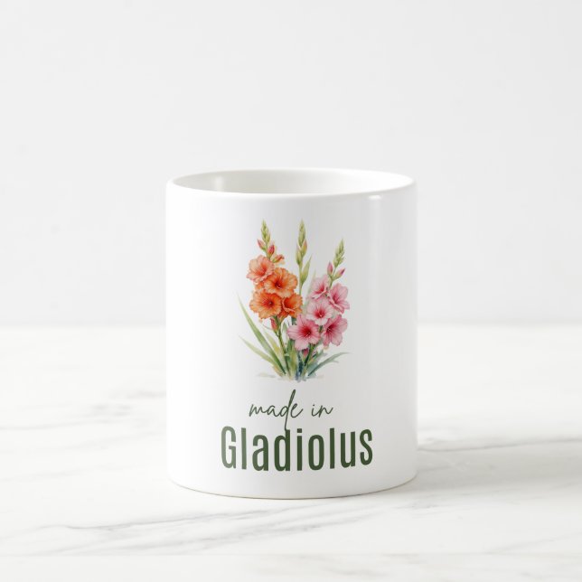 August Gladiolus  Flower Mug | Coffee Cup (Center)