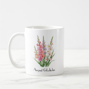 August Gladiolus Flowers Coffee Mug