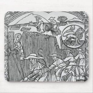 August, harvesting, Leo Mouse Pad