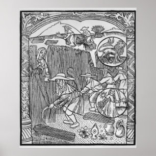 August, harvesting, Leo Poster