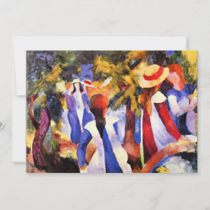 August Macke art, Girl in the Greenery Card