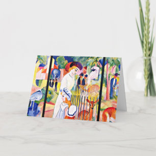 August Macke - Big Zoo, famous painting, Card