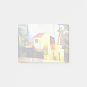 August Macke Bright House Watercolor Painting Post-it Notes