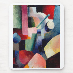 August Macke, Coloured Composition of Forms Mouse Pad