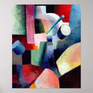 August Macke Coloured Composition of Forms Poster