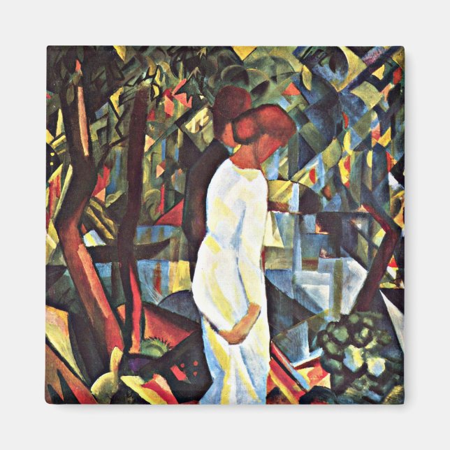 August Macke: Couple in the Woods, 1912 artwork Magnet (Front)