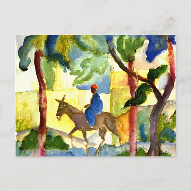 August Macke - Donkey Ride Postcard (Front)