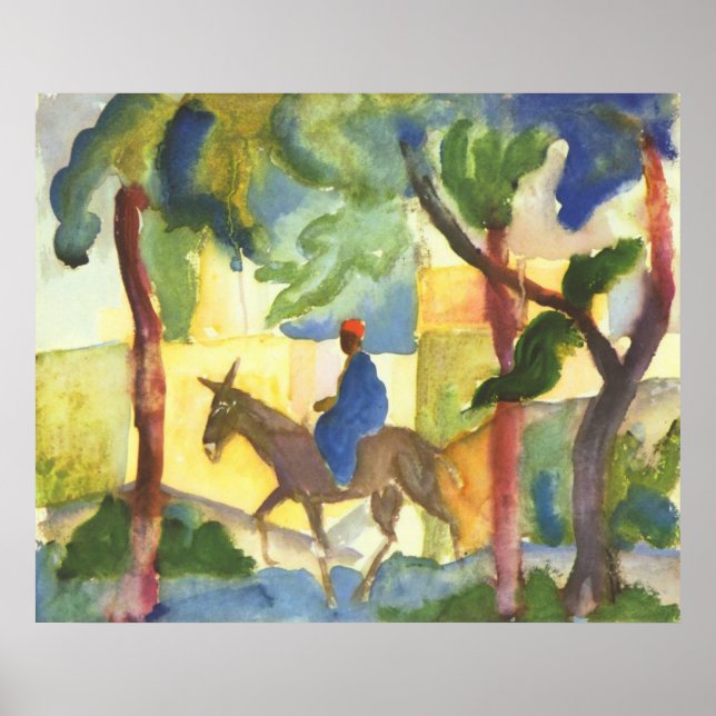 August Macke - Donkey Rider 1914 Eselreiter Poster (Front)