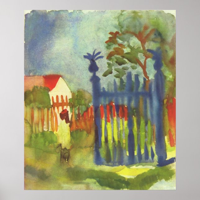 August Macke - Garden Gate 1914 Gartentor Poster (Front)
