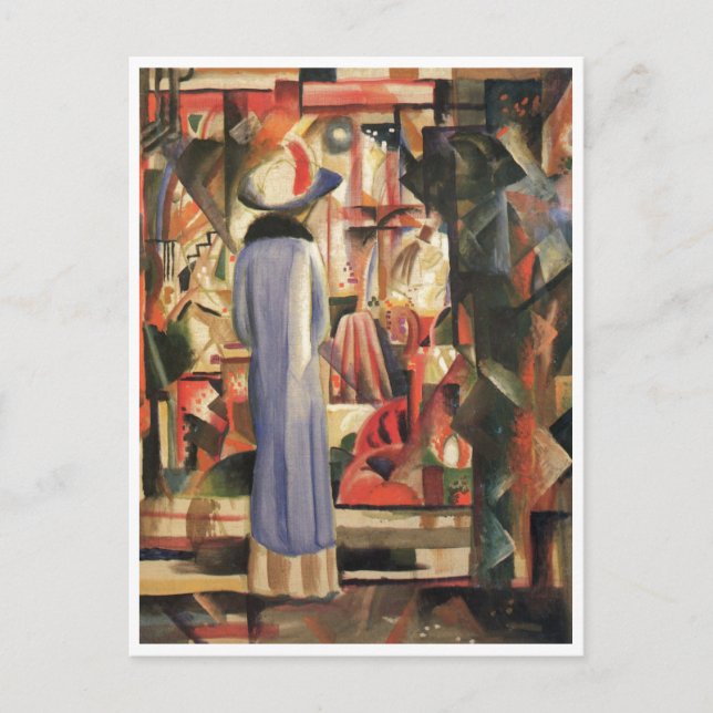 August Macke - Large Bright Shop Window 1912 Oil Postcard (Front)