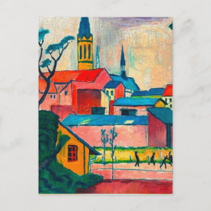August Macke - Marienkirche, fine art painting Postcard