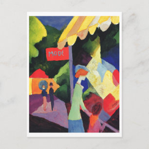 August Macke - Modefenster 1913 watercolor Postcard