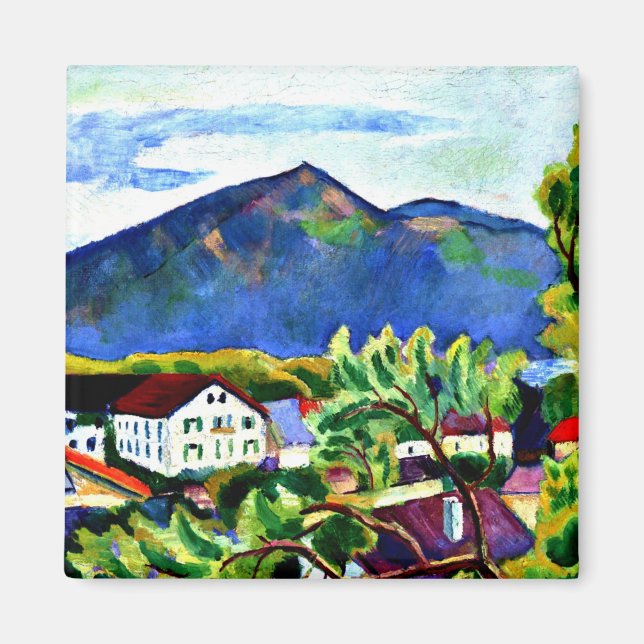 August Macke - Spring Landscape in Tegernsee Magnet (Front)