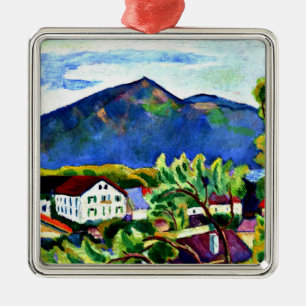 August Macke - Spring Landscape in Tegernsee. Metal Ornament