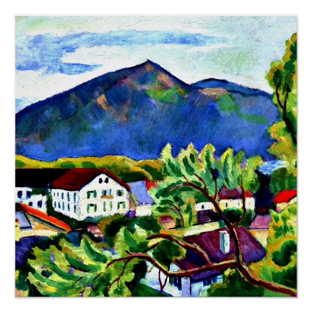 August Macke - Spring Landscape in Tegernsee Poster (Front)