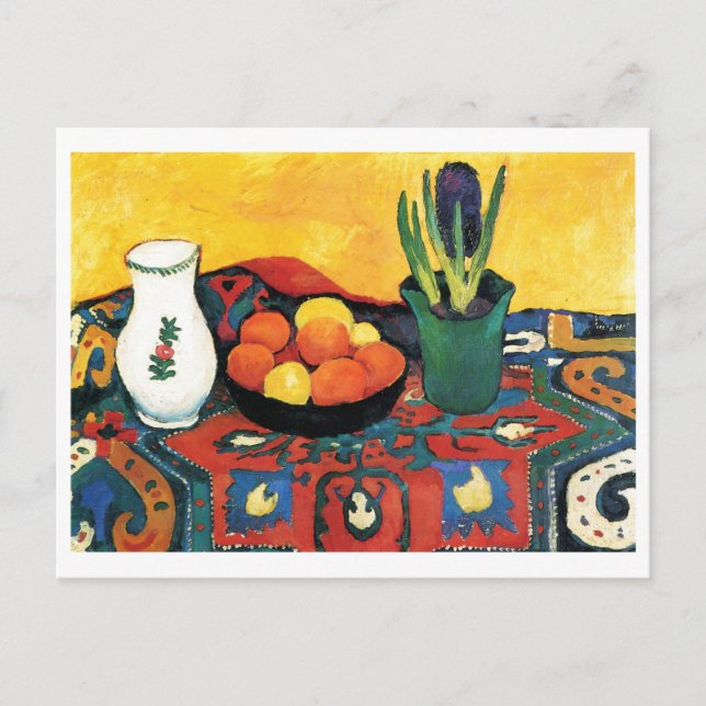 August Macke - Stilleben: Hyazinthenteppich 1910 Postcard (Front)