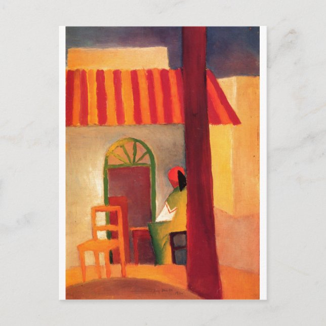 August Macke - Turkish Cafe 1914 Türkisches Café Postcard (Front)