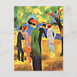 August Macke - Woman in a Green Card