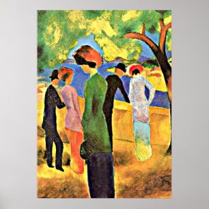 August Macke - Woman in a Green Poster
