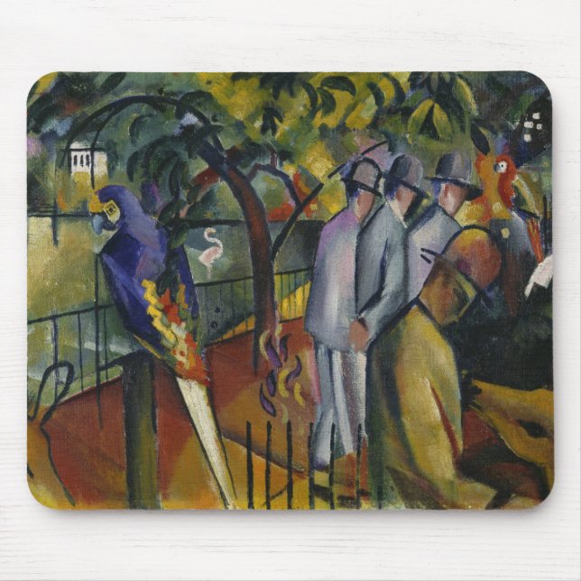 August Macke | Zoological Garden I Mouse Pad (Front)