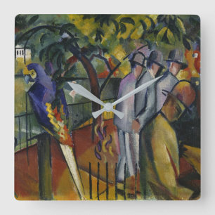 August Macke Zoological Garden I Square Wall Clock