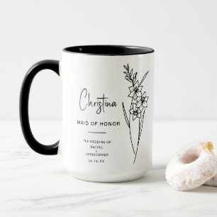 August Maid of Honour   Gladiolus Birth Flower Mug