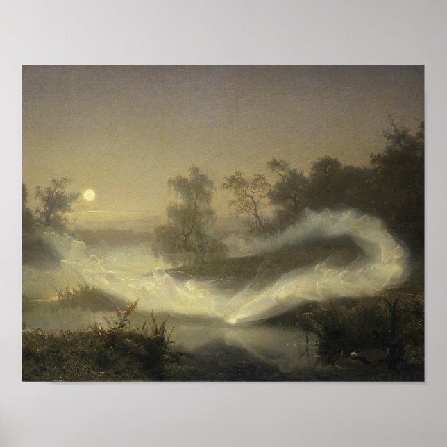 August Malmstrom - Dancing Fairies Poster (Front)