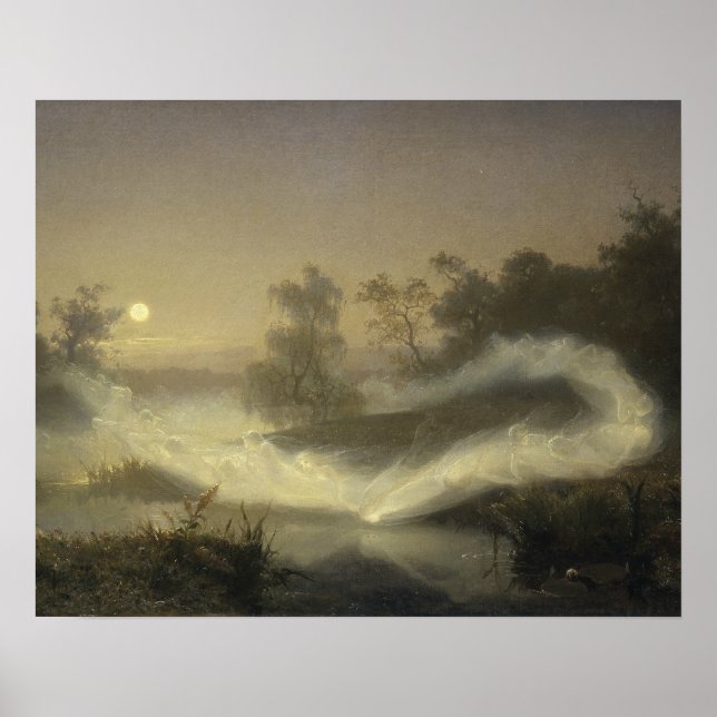 August Malmstrom - Dancing Fairies Poster (Front)