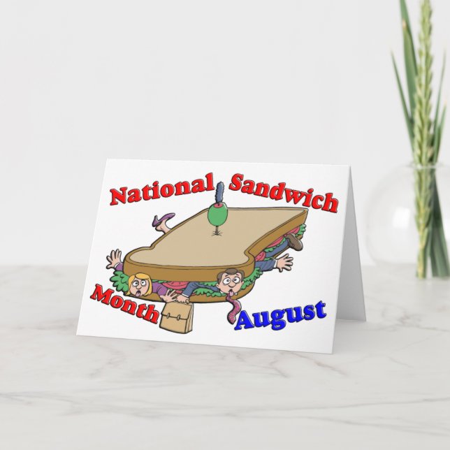 August- National Sandwich Month Holiday Card (Front)