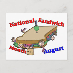 August- National Sandwich Month Postcard