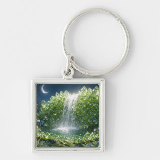 August Peridot Waterfall Key Ring