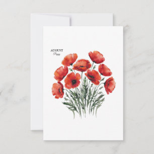 August Poppy Bloom - Personalized Birthday Gift