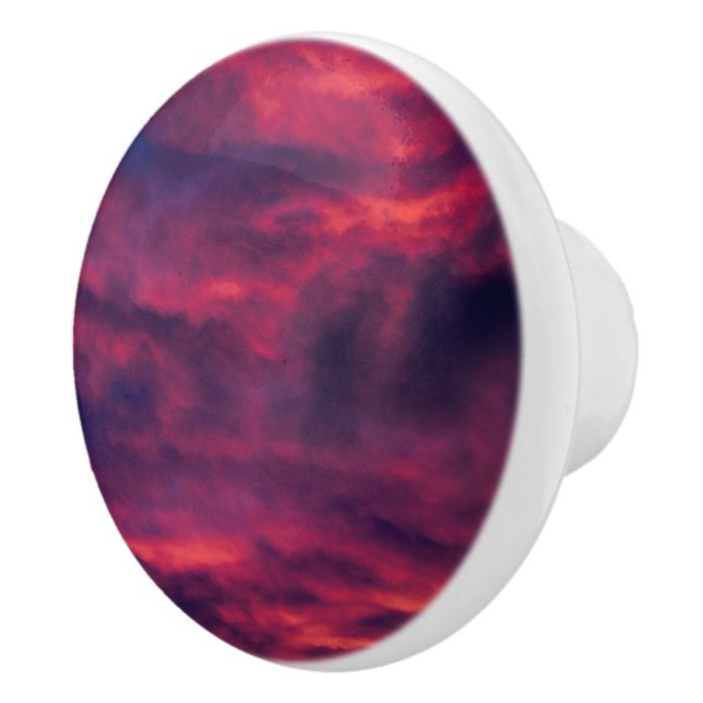 august red ceramic knob (Right)