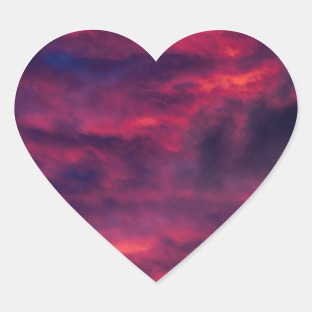 august red heart sticker (Front)