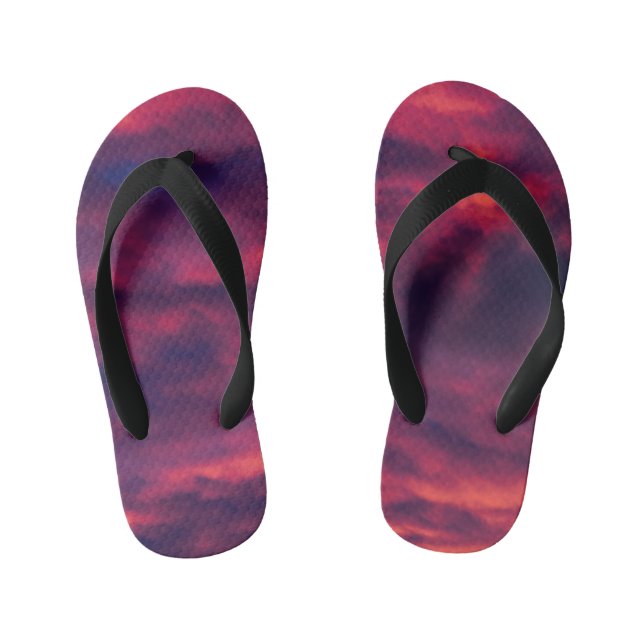 august red kid's thongs (Footbed)
