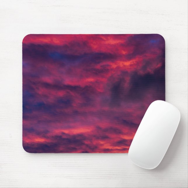 august red mouse pad (With Mouse)