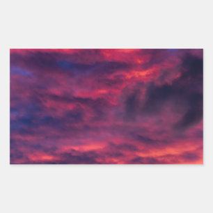 august red rectangular sticker