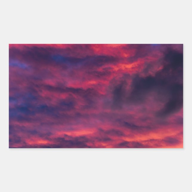 august red rectangular sticker (Front)