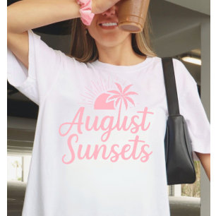 August Sunsets Palm tree Summer T-Shirt