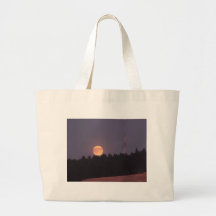 August Supermoon over Paradise Ridge Large Tote Ba