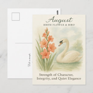 August Swan Scripture Christian Inspirational  Postcard