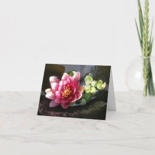 August Waterlily Thank You Note Card