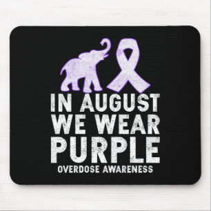 August We Wear Purple Overdose Awareness Mouse Pad