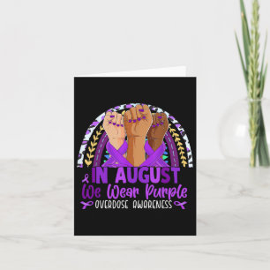 August We Wear Purple Overdose Awareness Purple Ra Card