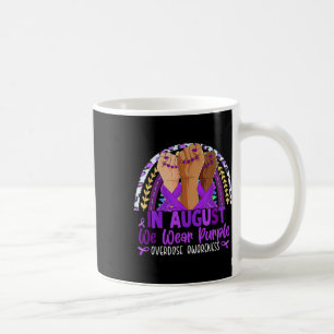 August We Wear Purple Overdose Awareness Purple Ra Coffee Mug
