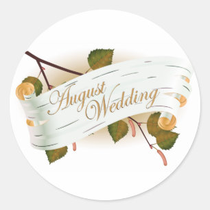 August Wedding Seal : leaves of the season :
