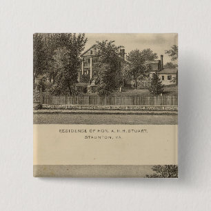 Augusta Church Stuart residence 15 Cm Square Badge